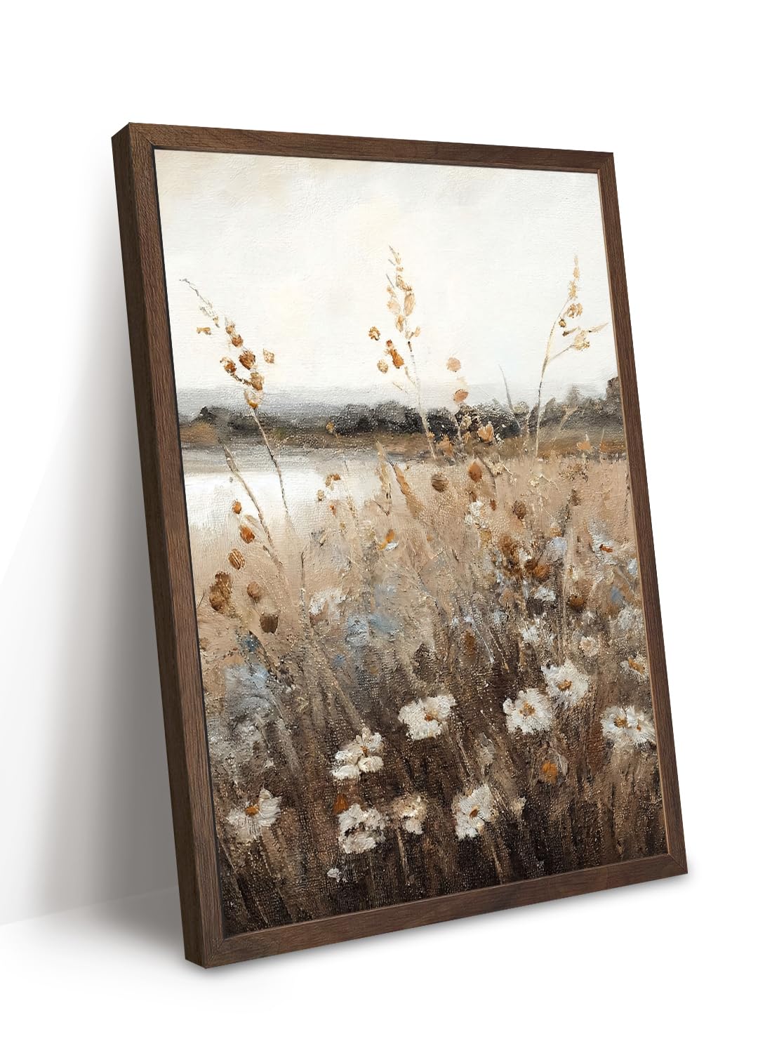 Framed 3d Textured Wildflower Wall Art Floral Pictures Decor 16x24 Inch