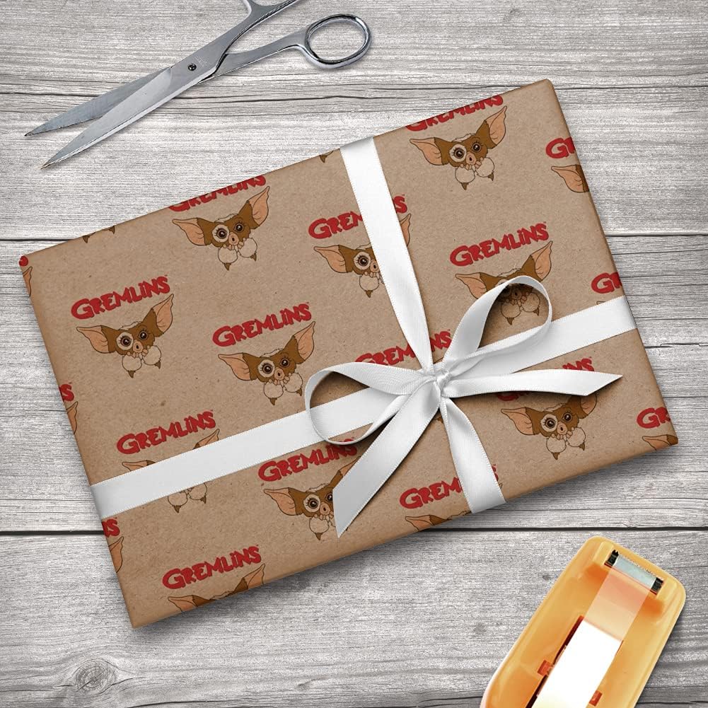 GRAPHICS & MORE Gremlins Gizmo Logo Premium Kraft Roll Gift Wrap Wrapping Paper