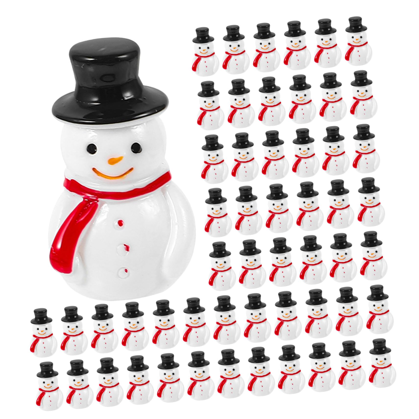 PRETYZOOM 300 Stck. Mini Snowman Dekoration Mini-Schneemann-Harz-Ornamente Kleiner Schneemann