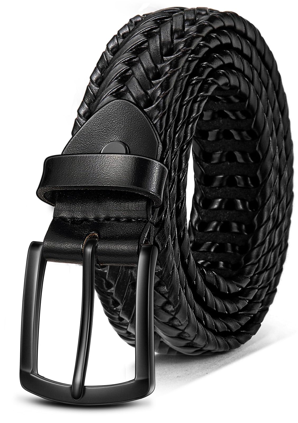 KEMISANT Men Belt, Braided Belt Comfortable For Men Casual Jean Golf 1 3/8