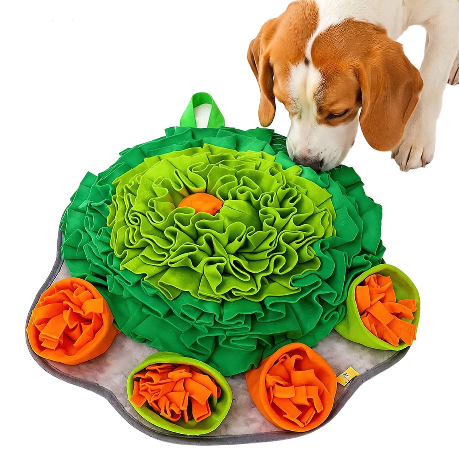 Snuffle Mat for Dogs, 46 x 46cm Interactive Dog Puzzle Mats, Slow Feeder Dog Snuffle Mat for Anxiety Relief & Boredom, Encourages Natural Foraging Skills, Feeding Mats for Small, Medium Puppies