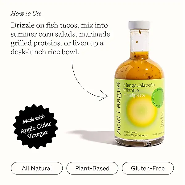 Acid League Mango Jalapeno Cilantro Living Vinaigrette, 10.1 Fl Oz 4