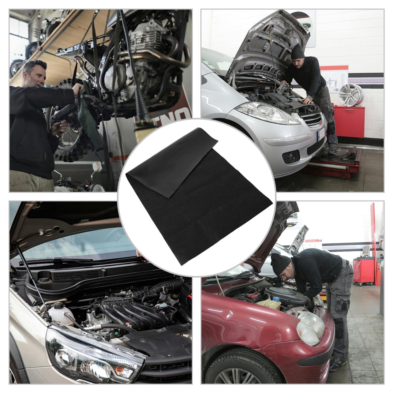 Tapis Absorbant Huile pour Garage avec Dos Imperméable Tapis sous Voiture Réutilisable Protection Sol Taches et Absorbant Déversements Huile