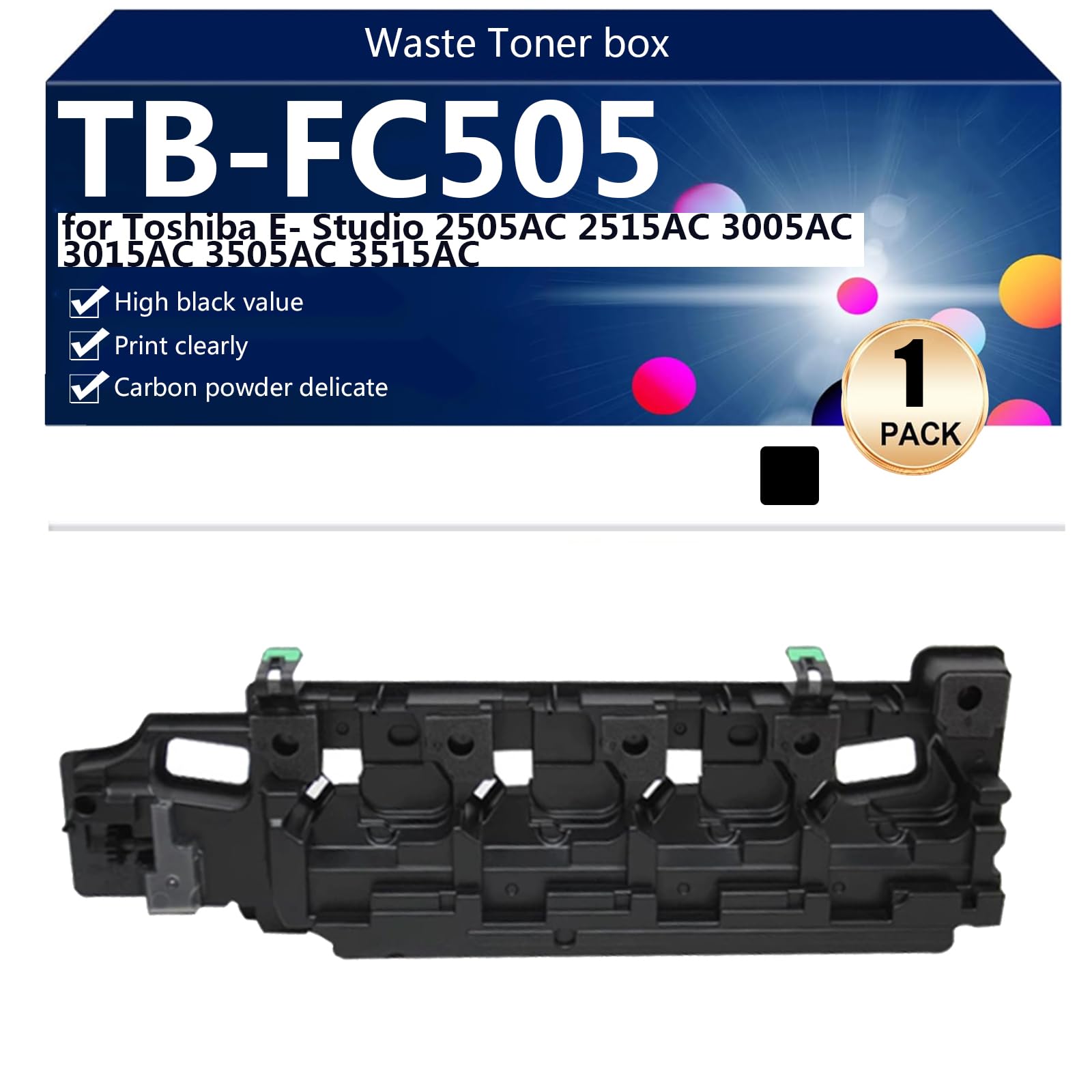 TB-FC505 Bac de Récupération de Toner Usagé de Remplacement TB-FC505 pour Toshiba E- Studio 2505AC 2515AC 3005AC 3015AC 3505AC 3515AC Imprimantes,Black