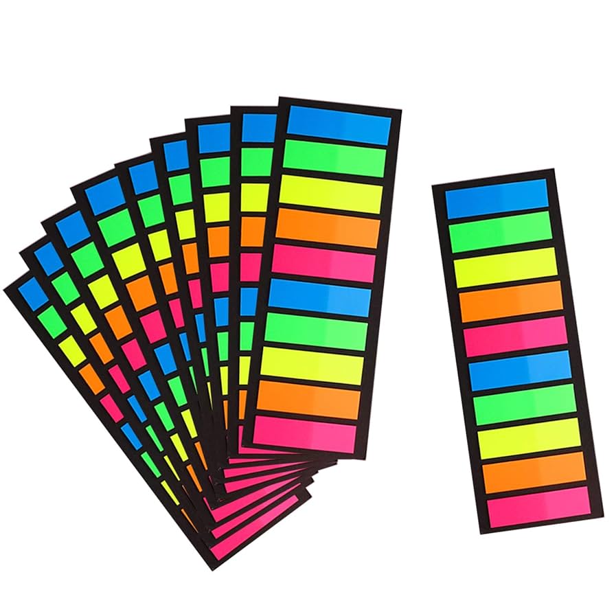 Pastel Sticky Notes Set, 10 Pcs/2000 Sheets Colored Sticky Tabs, Sticky
