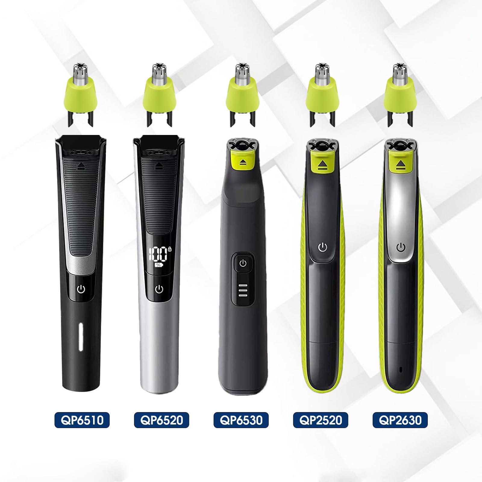 2 szt. Wymienne głowice trymer do nosa kompatybilny z jednym ostrzem QP2520 QP2630 QP2724 QP2734 QP2834 One Blade 360 i One Blade Pro Golarka dla mężczyzn Prezent