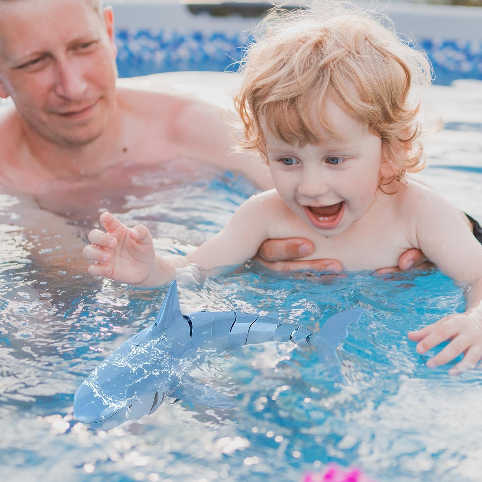 Giocattolo a forma di squalo e interattivo impermeabile | Simulazione di squalo con telecomando, per bambini, ragazze, compleanno, Natale, Capodanno, spiaggia, piscina, esterno