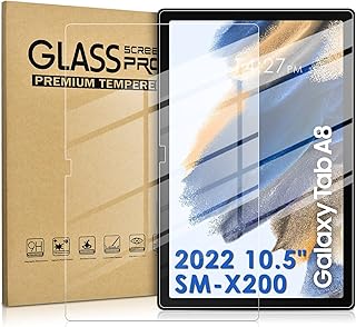 DETUOSI [2-PACK] Screen Protector for Samsung Galaxy Tab A8 10.5" 2022 (SM-X200/X205/X207), Ultra-Clear/Case Friendly/Touch Sensitive/Bubble Free/Anti-Scratch Mica Galaxy Tab A8 10.5 Tempered Glass