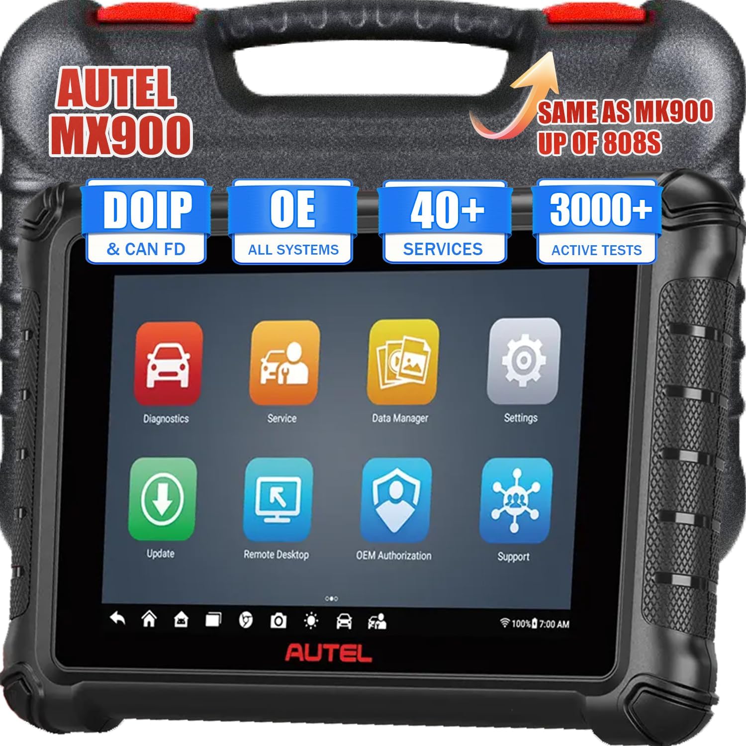 Autel Maxicheck Mx900 Scanner, Function As Mk900 Mk900Bt, Better Than Mx808 Mx808S Mk808 Mk808S Mk808Bt Ms906, Maxisys, For 10000+ Vehicles, All System Diagnostic Scan Tool