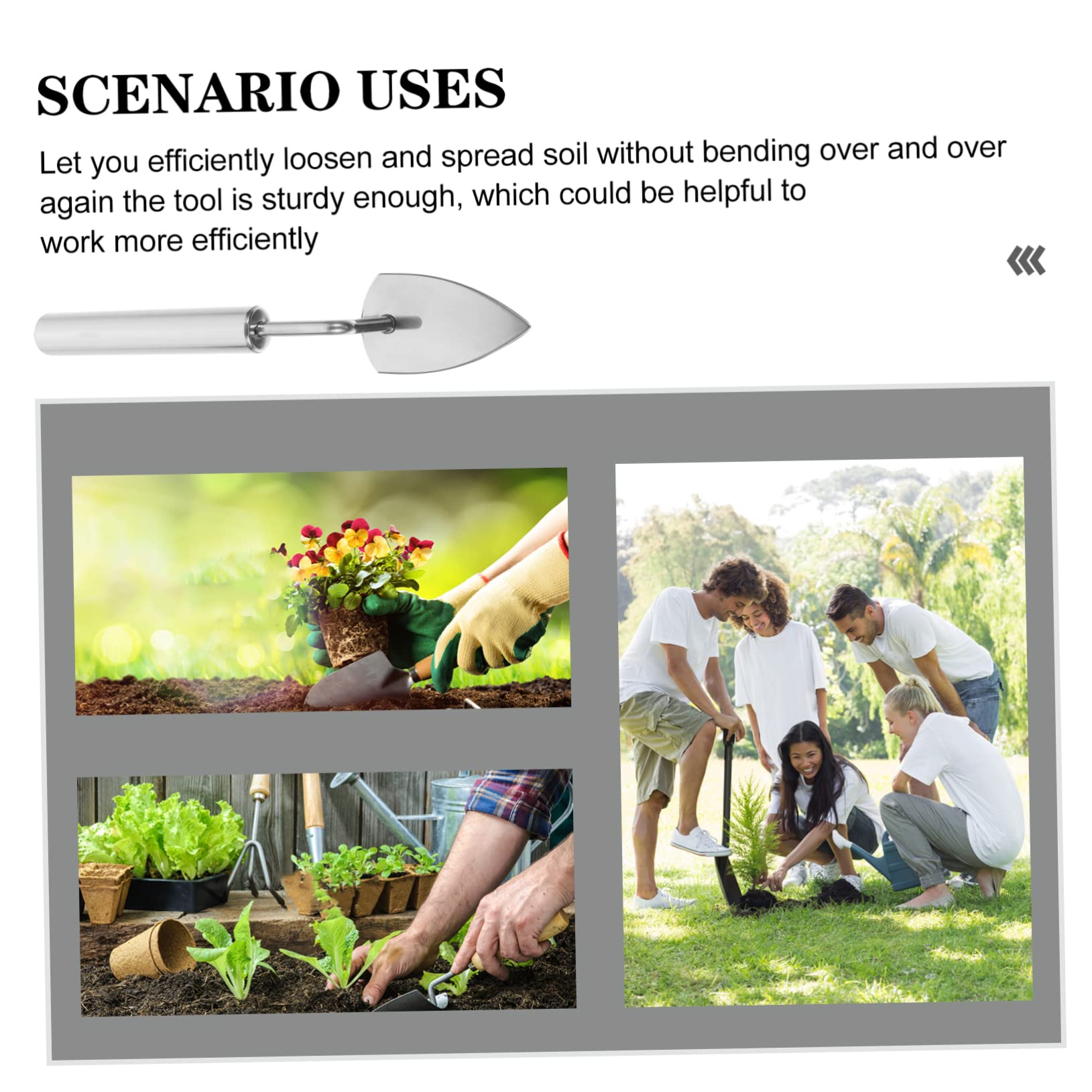 Sosoport 5stücke Gartenwerkzeug Edelstahl Pflanzschaufel Mit Ergonomischem Griff Für Umpflanzen Und Gartenpflege Geeignet Für Kleine Töpfe Und Innenräume