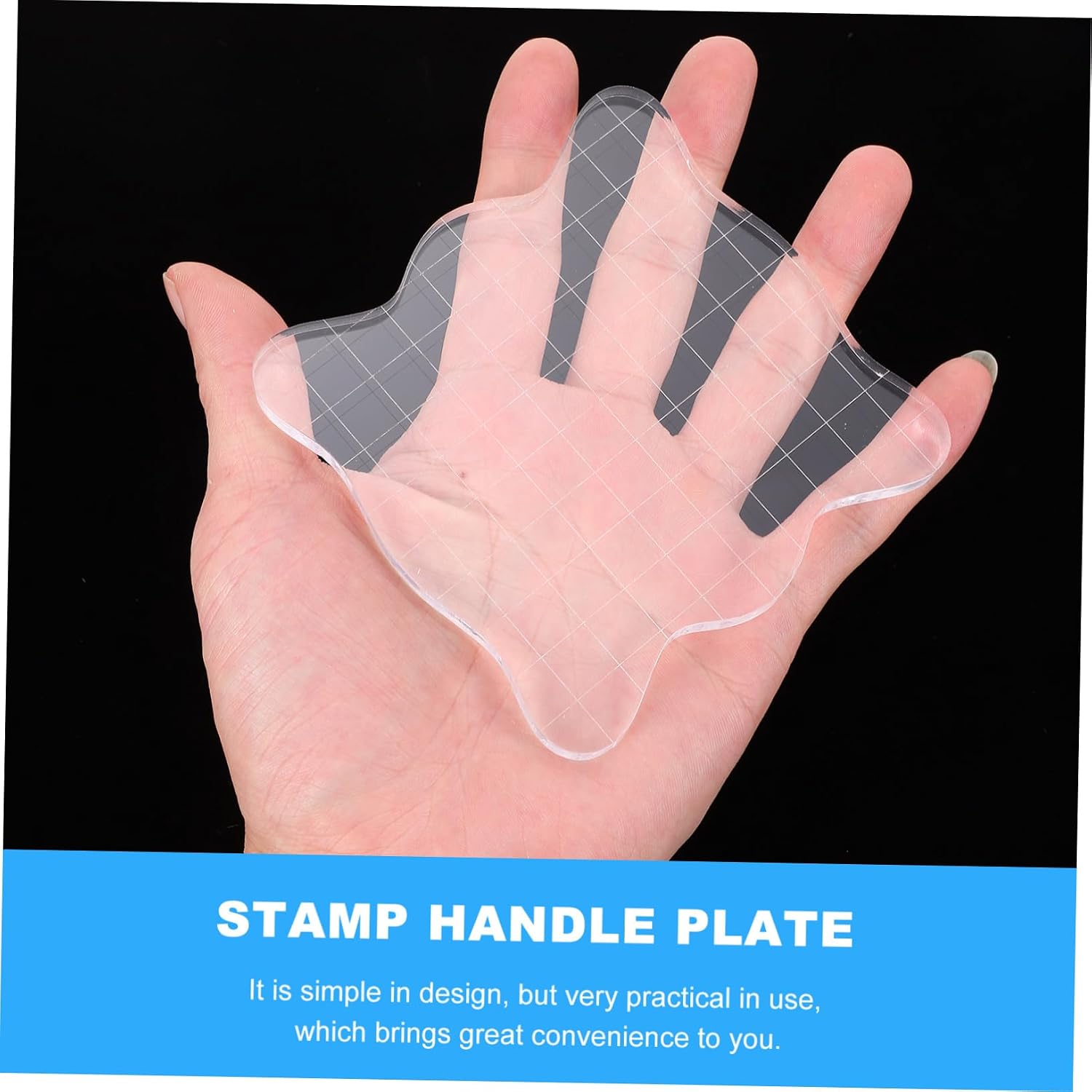5pcs Acrylic Stamp Blocks for DIY Crafting Transparent Seal Handles for Scrapbooking Lightweight and Durable Stamping Tools for Card Making