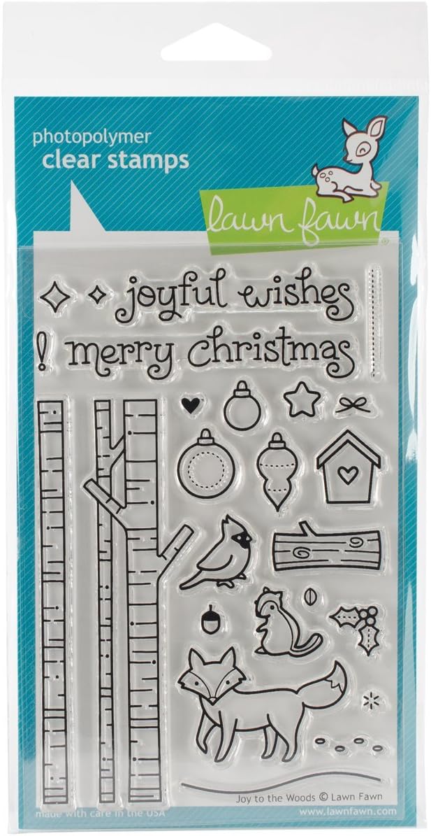 Lawn Fawn - Joy to the Woods - clear stamp set