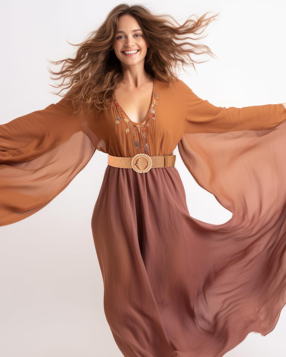 WILLBOND 3 Pcs Straw Woven Belts Elastic Raffia Belts for Women 2025 Rattan Buckle Waist Band for Bohemian Dress Braided Band - Image 3