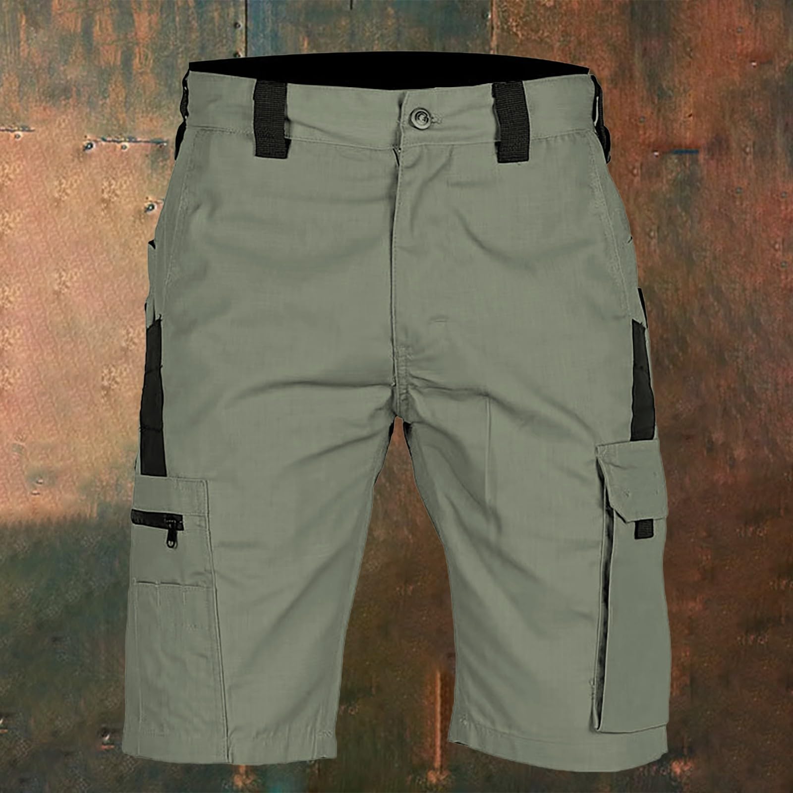 Short cargo stretch pour homme - Avec de nombreuses poches - Short de golf - Longueur genou - Bermuda - Short de loisirs - Léger et confortable - Pantalon de jogging - Short de randonnée pour
