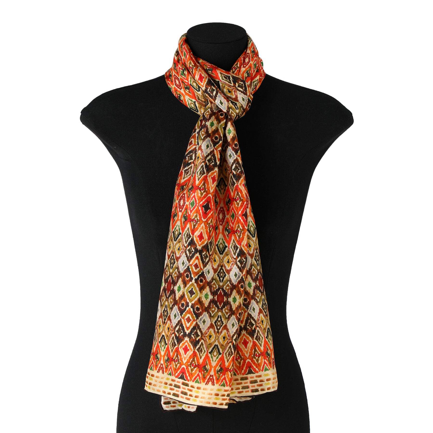 Schal aus Seide, bedruckt, für Damen und Herren, modisches Accessoire, originelles Geschenk, 180 x 65 cm, für Hochzeiten und Veranstaltungen
