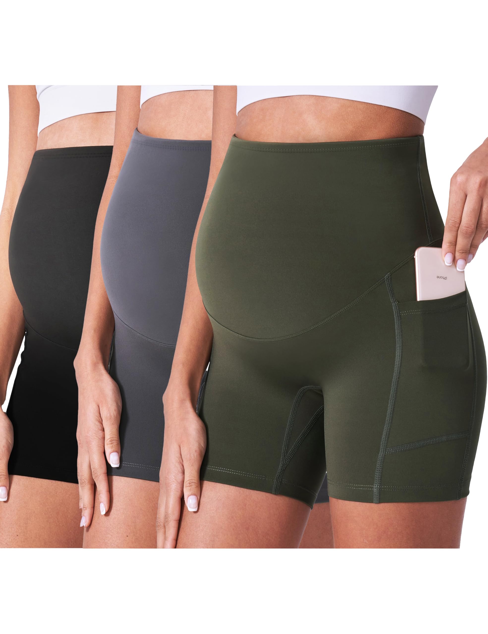 POSHDIVAH Maternity Biker Shorts