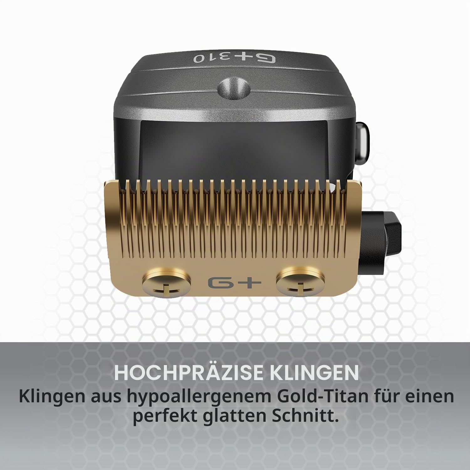 Profi Haarschneider Gamma+ G+310 | Haarschneidemaschine für Herren | Super Torque Rotationsmotor 6000 RPM |Verstellbare Zero-Gap-Klinge | Über 2 Stunden Akkulaufzeit | 4 Aufsteckkämme | USB-C