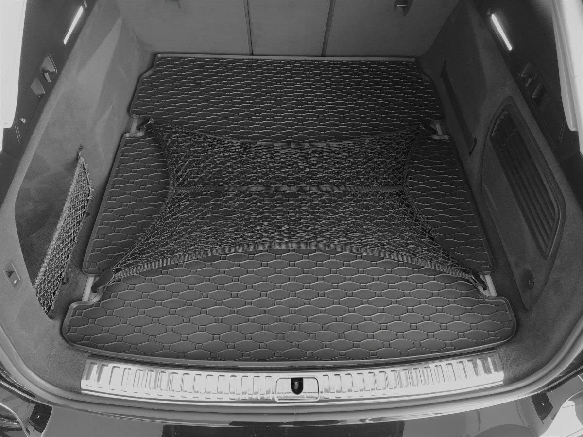 64B-402087 Tappeto in gomma ripiegabile per bagagliaio auto compatibile con A6 (C8) Berlina dal 07/2018-, Avant dal 09/2018, Allroad Quattro dal 09/2019-, A7 Sportback (4K) dal 02/2018-