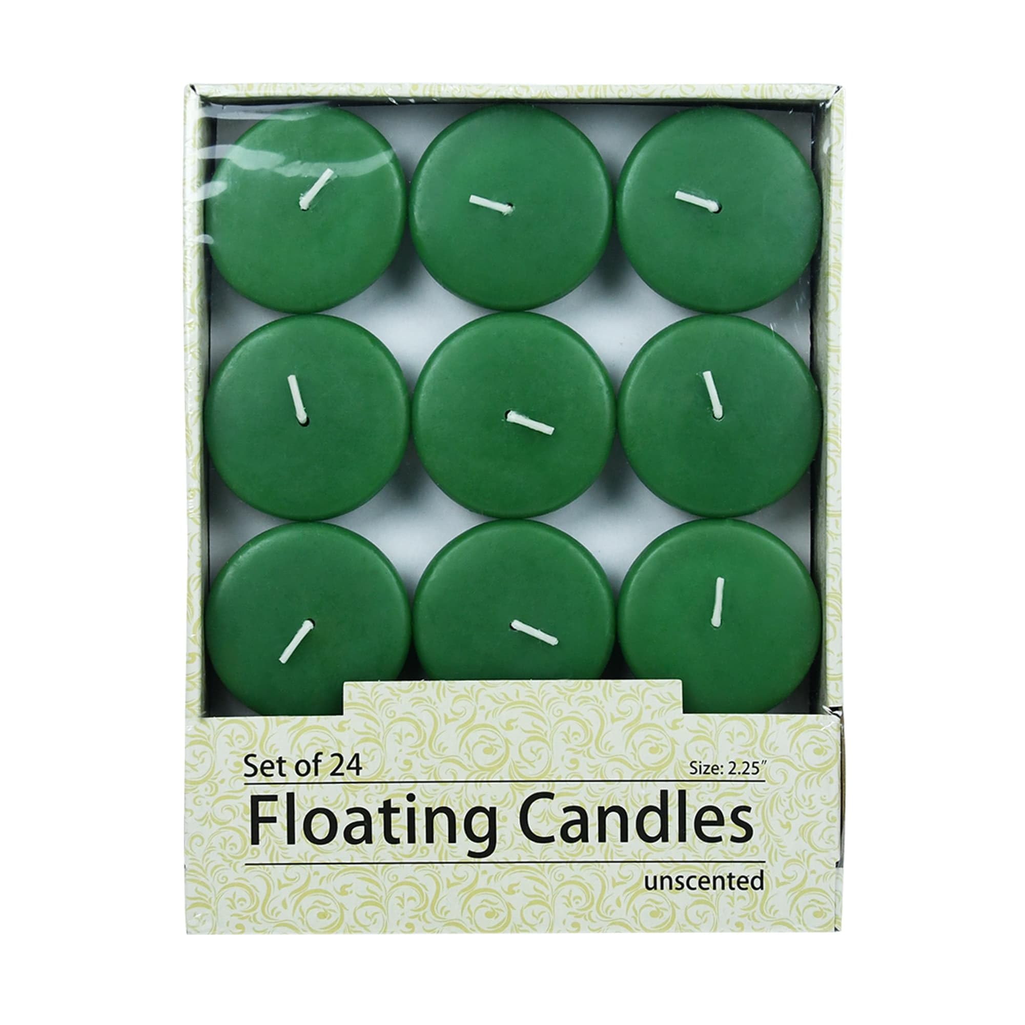 Zest vela 24 piezas Velas flotantes, 5,7, Hunter verde