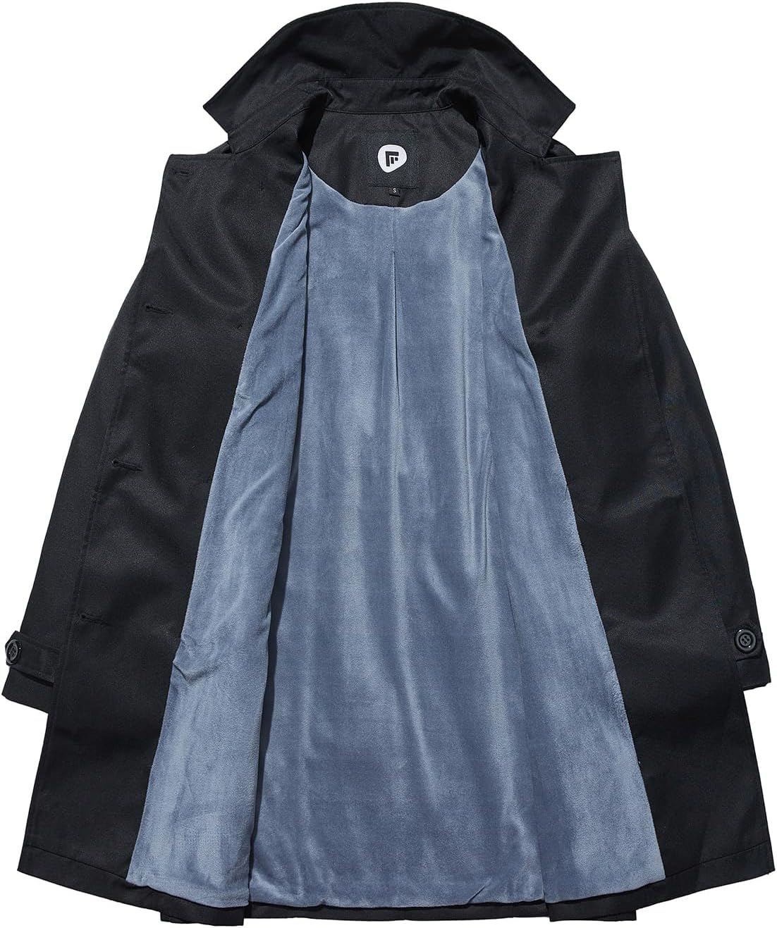 FARVALUE Women's Double Breasted Trench Coat Water Resistant Windbreaker Classic Belted Lapel Overcoat - Image 3