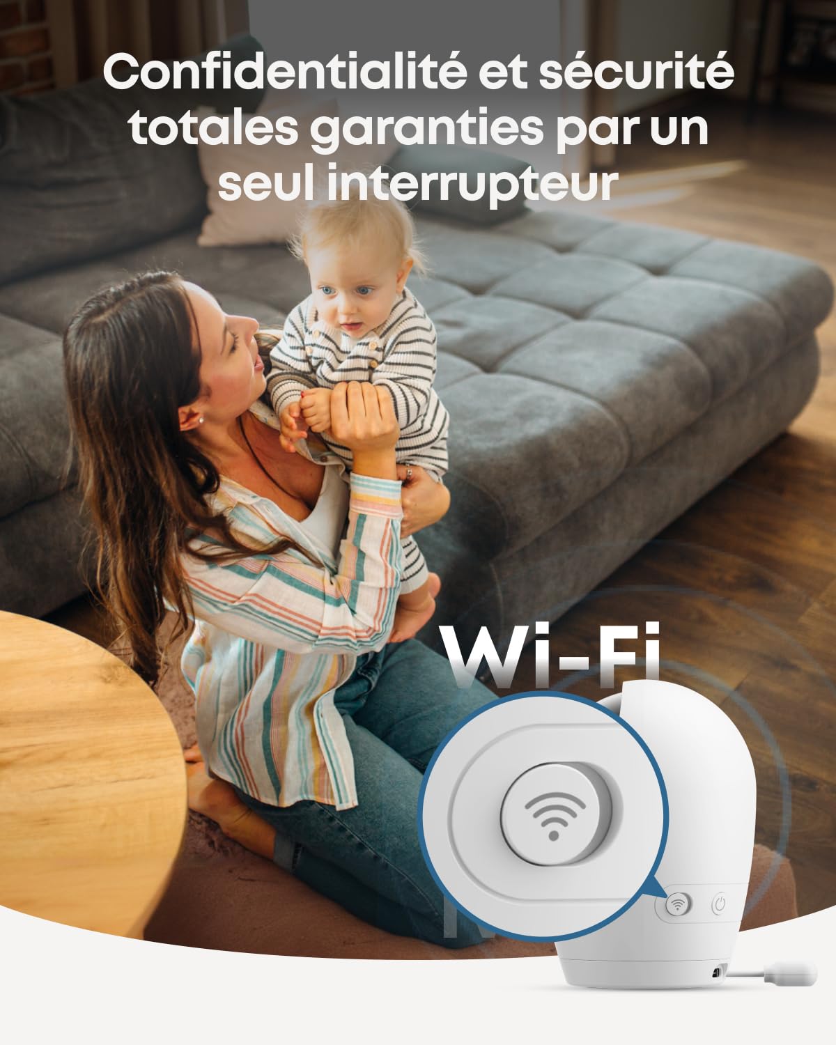 Babyphone eufy E20 avec caméra 2K HD, écran 5" 720p, avec ou sans Wi-FI, contrôle Via l'application ou Le Moniteur, Panorama-Inclinaison, Zoom x 4, caméra Portable avec Batterie intégrée, alertes