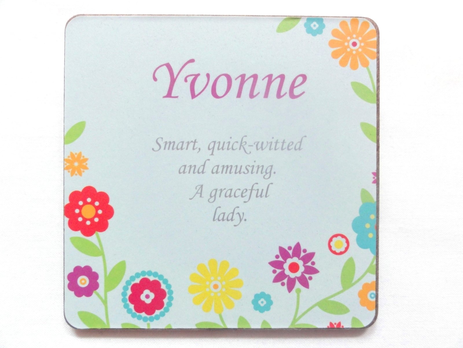 Casa Grande Yvonne Personalised Meaning of Name Coaster