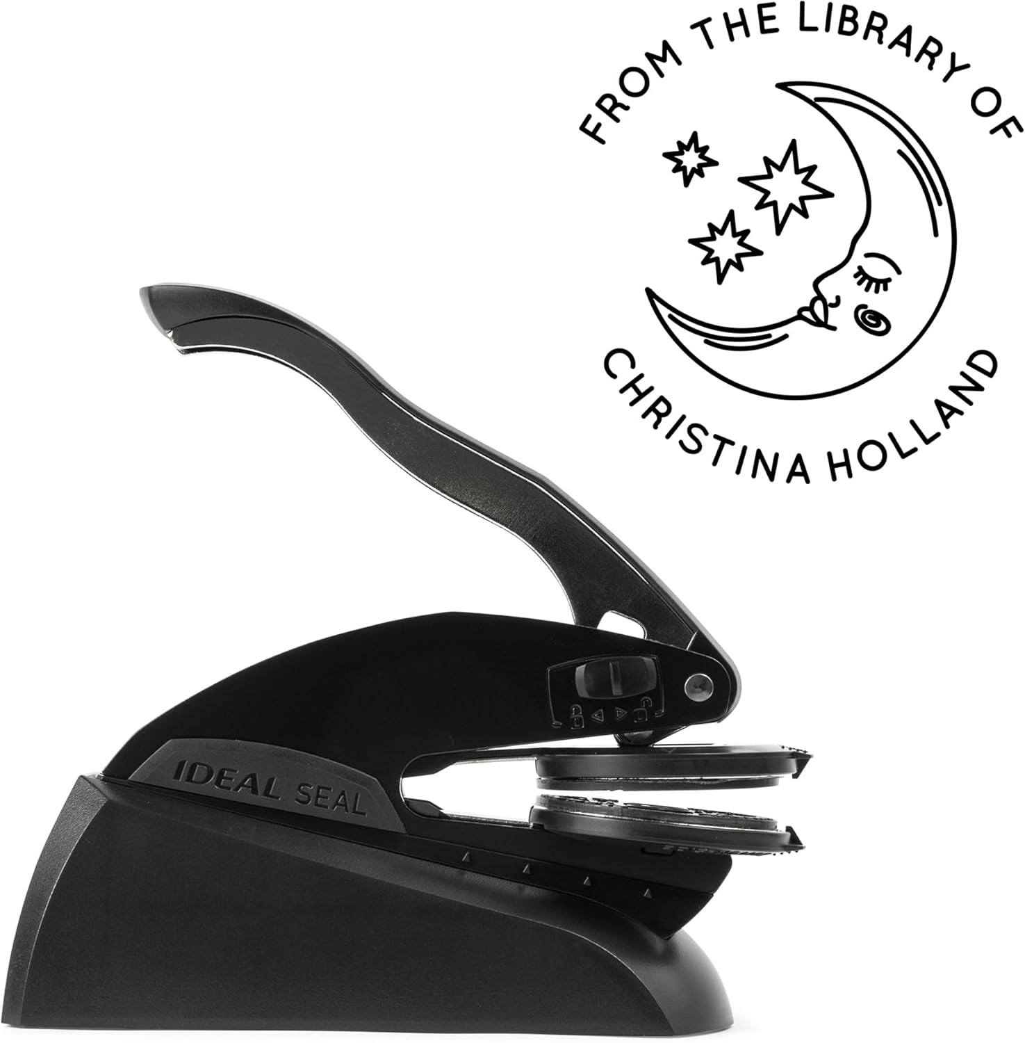 from The Library of Embossers & Stamps for Fantasy Book Readers | Custom Embosser | Custom Stamp | Ex Libris | Elevate Your Fantasy Collection of Stories and Novels (Design 12, Embosser)