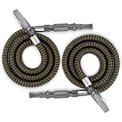 2 Pack Hookah Hose Washable 39 Shisha Hose Acrylic Handle Leather Wrapped Pipe For Small Hookah Set Black2