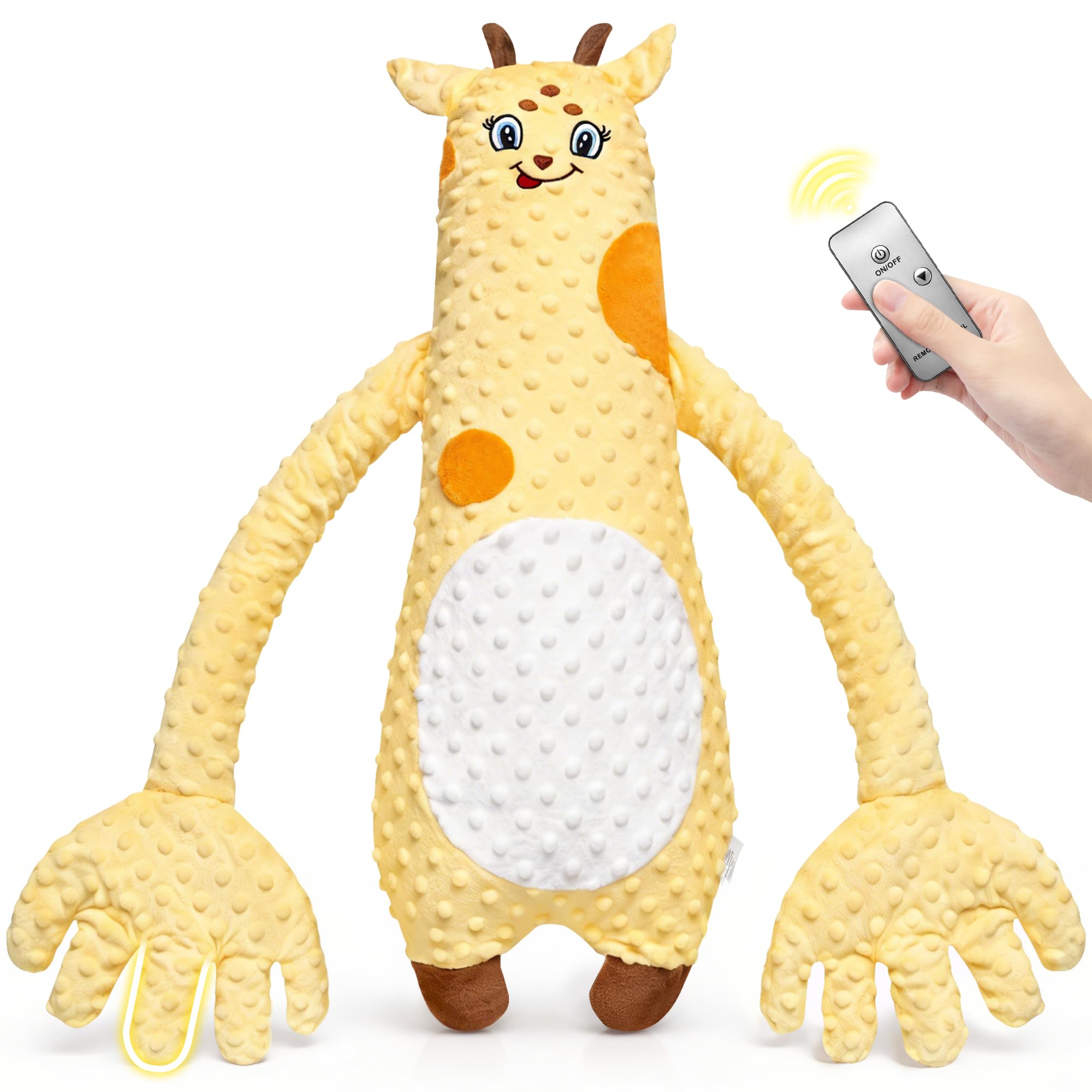 Photo 1 of KEST NEST Baby Soothers Toys, Plush Giraffe Toy for Kids, Soft Stuffed Animal Doll with Interactive Features, Fun Companion Toy for Home, Travel and Gift (Yellow)