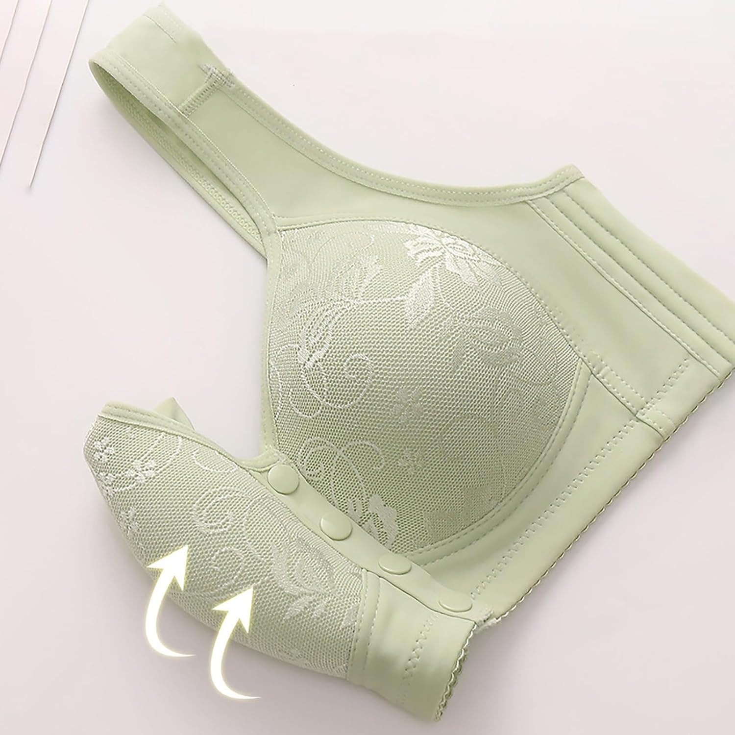 4 Pieces of Front Open Buckle Top Support Without Ring Beauty Back Middle Bra Large Size Thin Vest Womens
