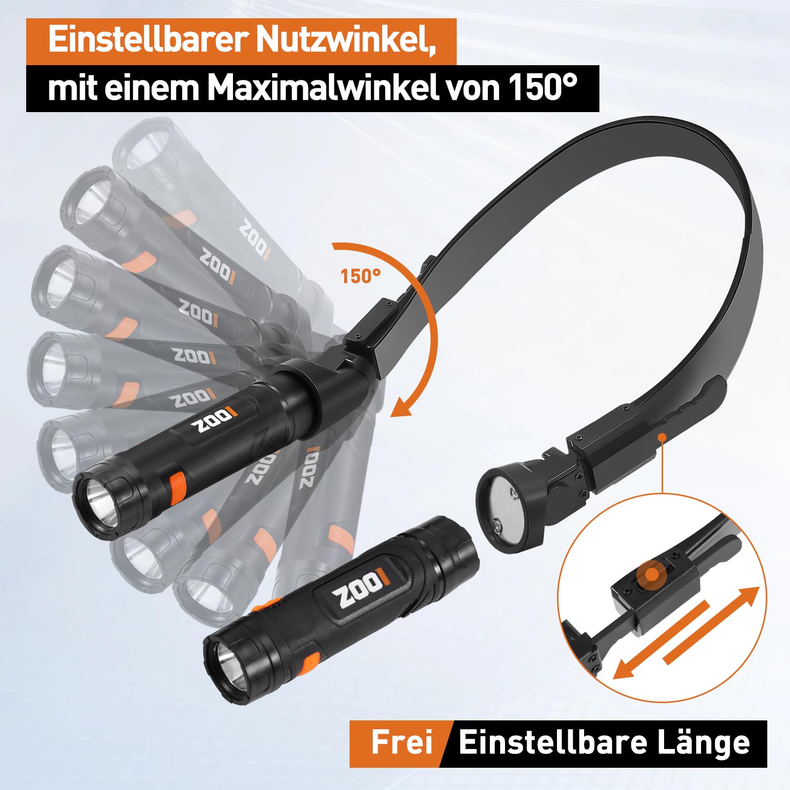 ZOOI Geschenke für Männer, Abnehmbare Magnetische Leselampe Halslampe, Geburtstagsgeschenk Gadgets für Männer Geschenke, Papa Geschenk Nackenlampe Camping Gadgets Jahrestag Geschenk für Ihn