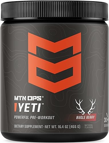 Vista 10 de MTN OPS Yeti Trail Packs - Bebida energética en polvo preentrenamiento con creatina, 200 mg de cafeína y BCAA con beta alanina, 20 porciones