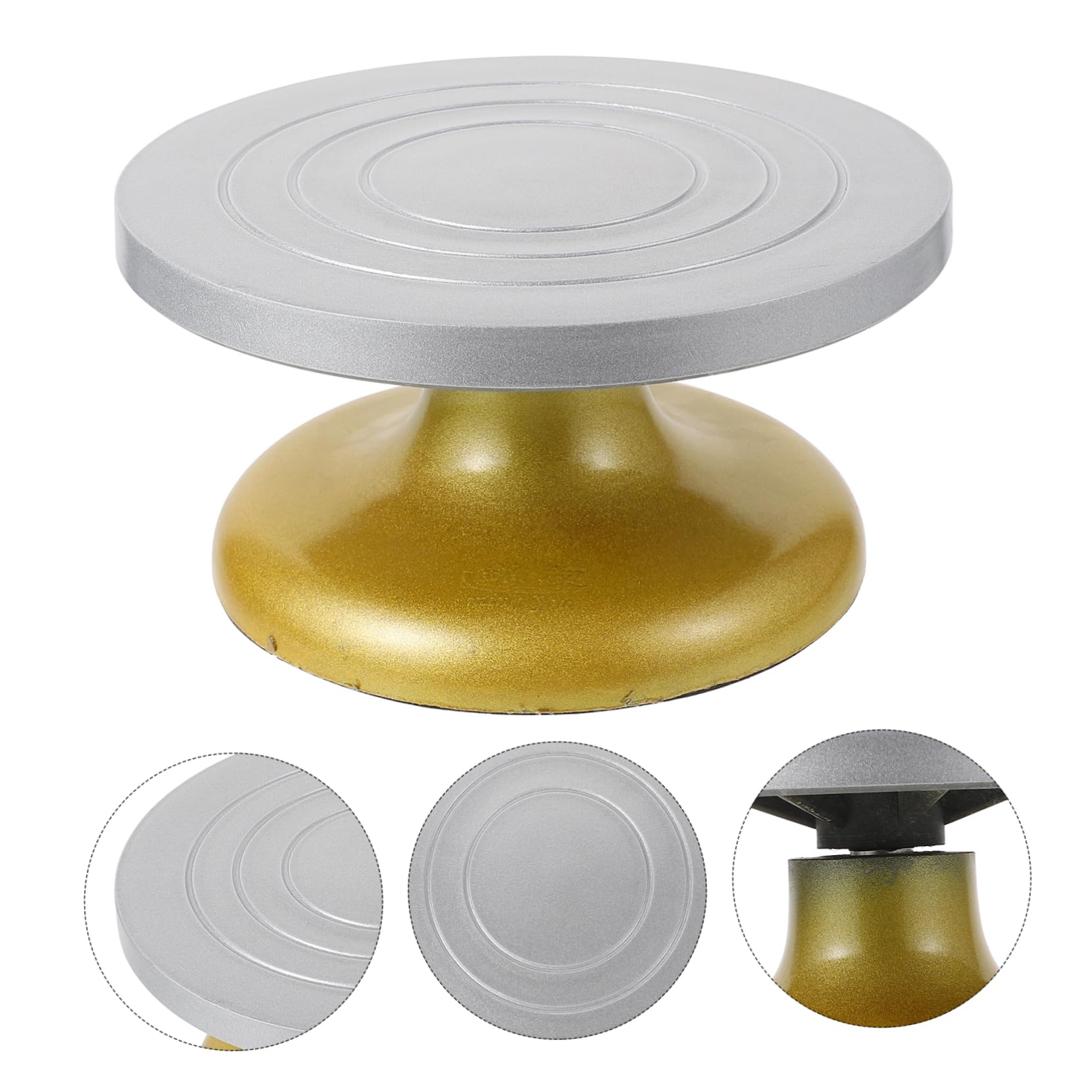 PRETYZOOM Drehteller für Kuchen 22, 5cm Verdickt aus Kunststoffstahl | Lagerverbindung, Stabil und Gleichmäßig, für Torten Dekorieren, Backzubehör für Tortendekoration