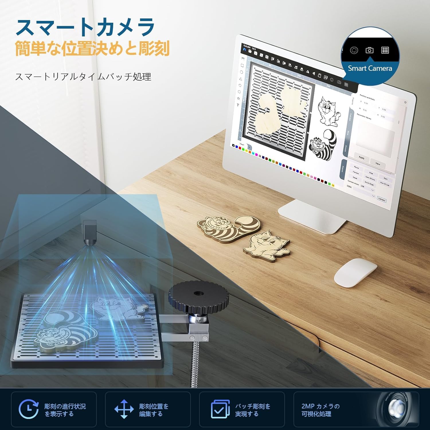 Amazon | WAINLUX K8 レーザー彫刻機 小型 レーザー加工機 5W