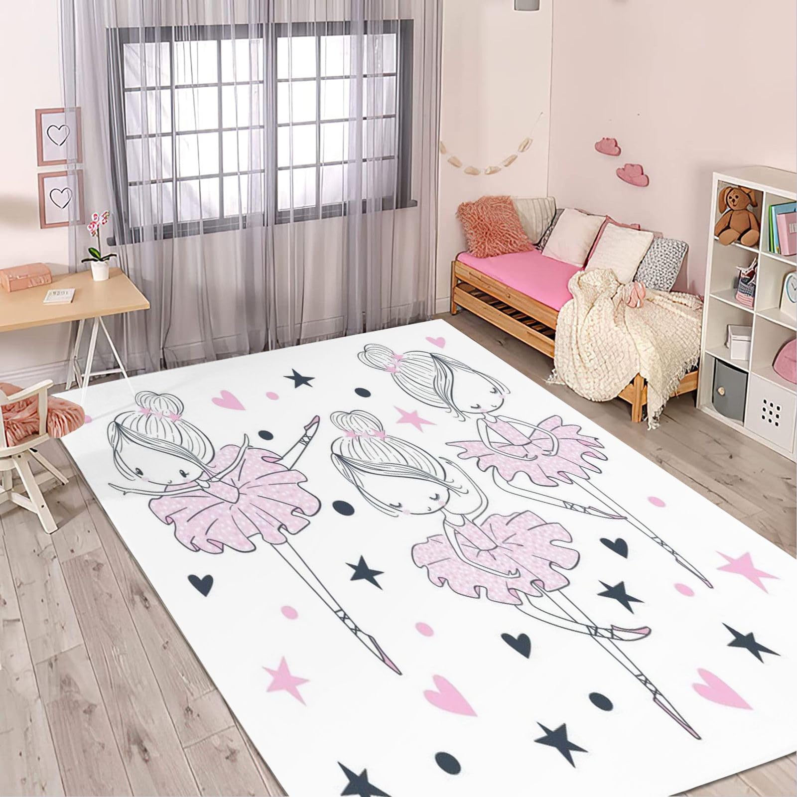 Tapis lavable 180x270 cm pour chambre : tapis antidérapant et coloré enfant 3D