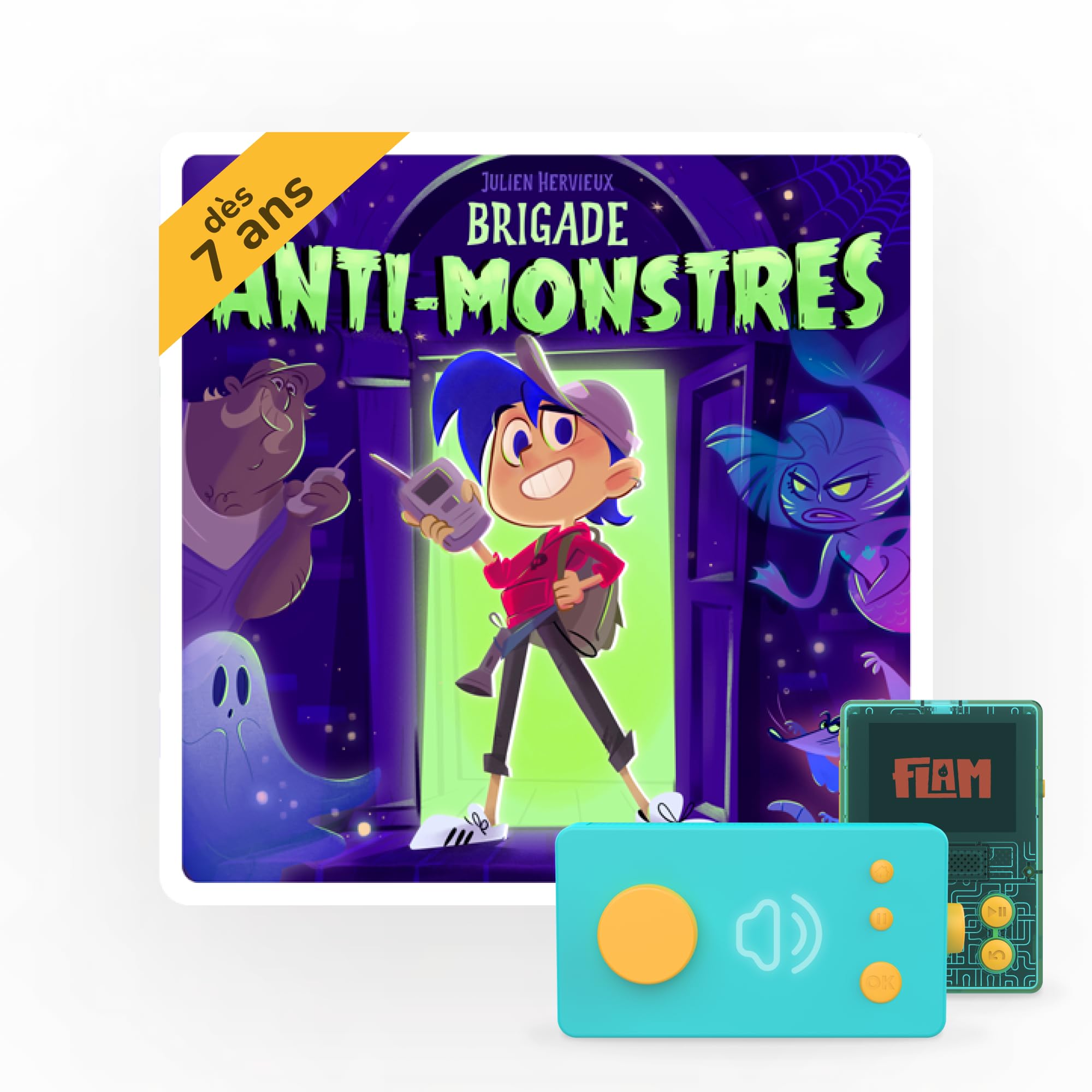 Lunii Brigade Anti-Monstres Livre Audio interactif français durée 1h58 dès 7 Ans Ma Fabrique à Histoires FLAM
