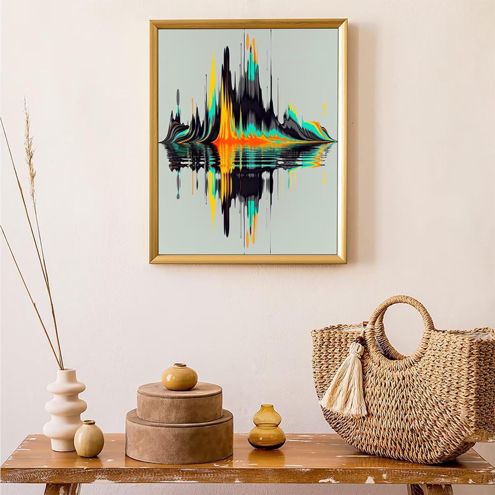 RNXAOPEN Diamond Painting Arte, Diamond Painting Erwachsene Onda Bastelset, DIY Diamant Malerei Runder Vollbohrer Diamanten Kinder Malerei Stickerei Kreuzstich Dekoration, Geschenk 90x120 cm PJY9 S-P