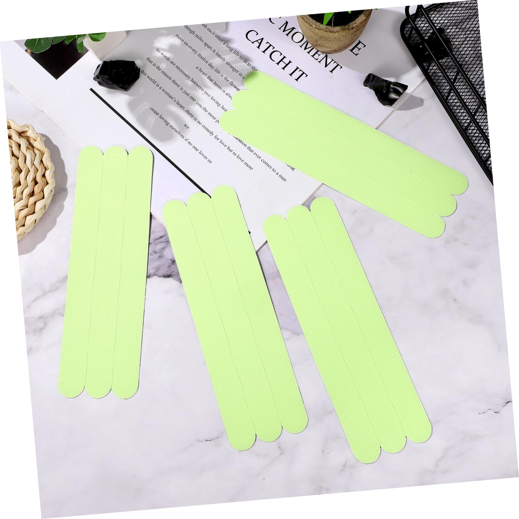 Gatuida 10 Juegos Cinta Antideslizante Sin Peldaños De Escalera Tiras Reflectantes Para Escaleras Divisores Peldaños De Escalera Antideslizantes Accesorio Rodillos Green Mañana Uds * 10