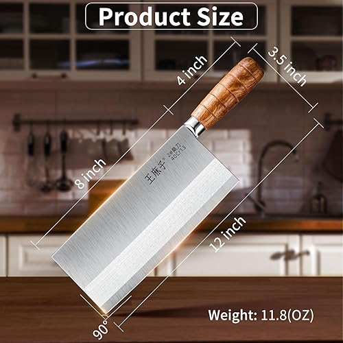 Miniatura 2 de WANGMAZI Cuchillo de cocina para cortar, cuchillo de chef de acero inoxidable alemán, mango antideslizante, hoja afilada, más de 300 años de marca