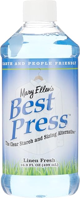 Mary Ellen's Products 60063 Best Press Clear Starch and Sizing Alternative 16.9 FL OZ (499ml) Linen Fresh