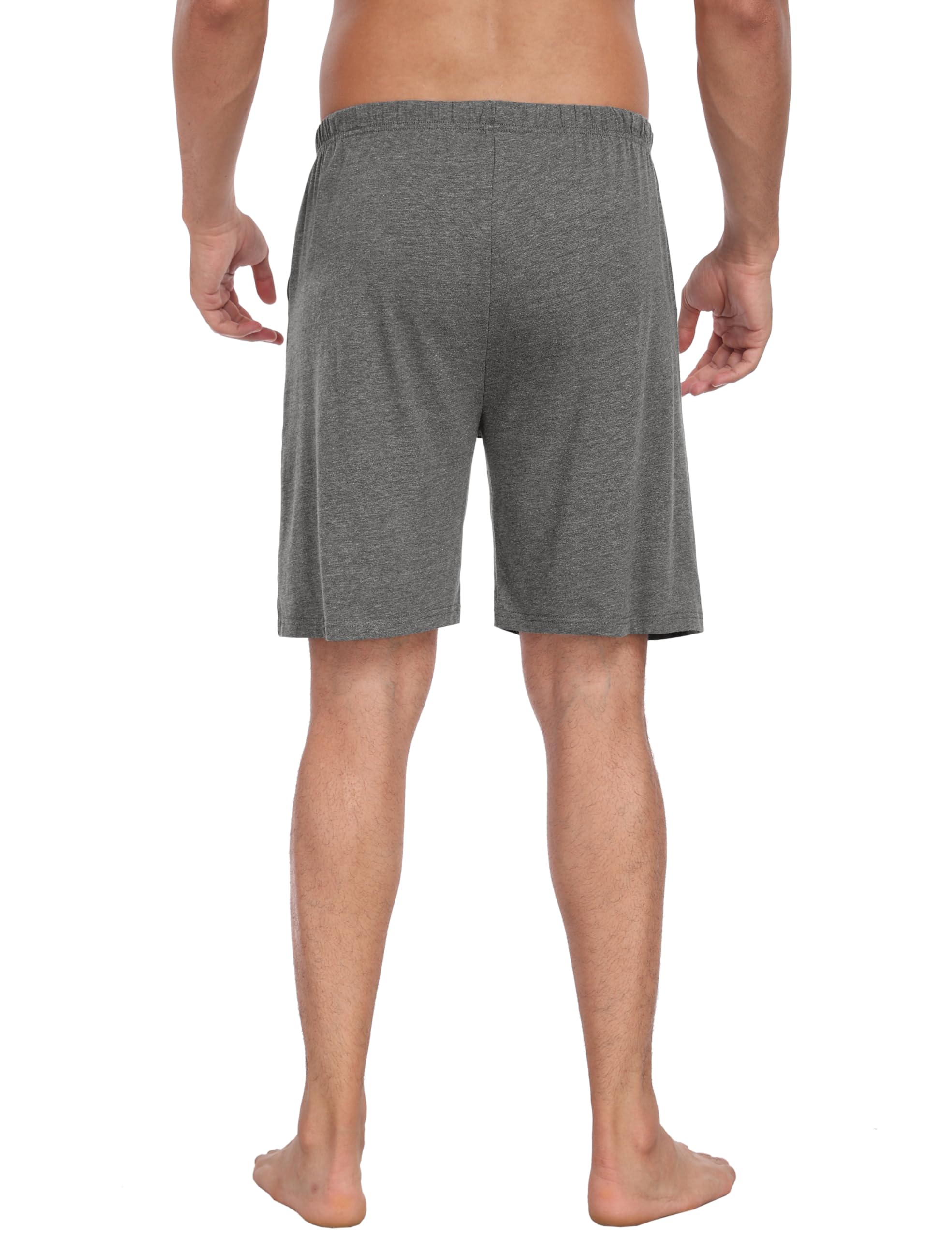 JINSHI Bas de Pyjama Homme Short Pyjama Coton Doux Short de Nuit Décontracté Pantalon de Pyjama Court Taille Elastique avec Poches