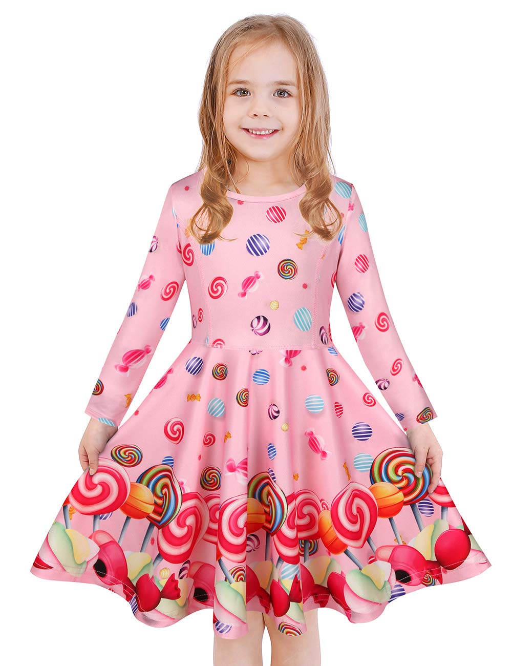LaBeca Girls Dress Sleeveless Long Sleeve Kids Toddler Little Big Girl Unicorn Mermaid Casual Dresses
