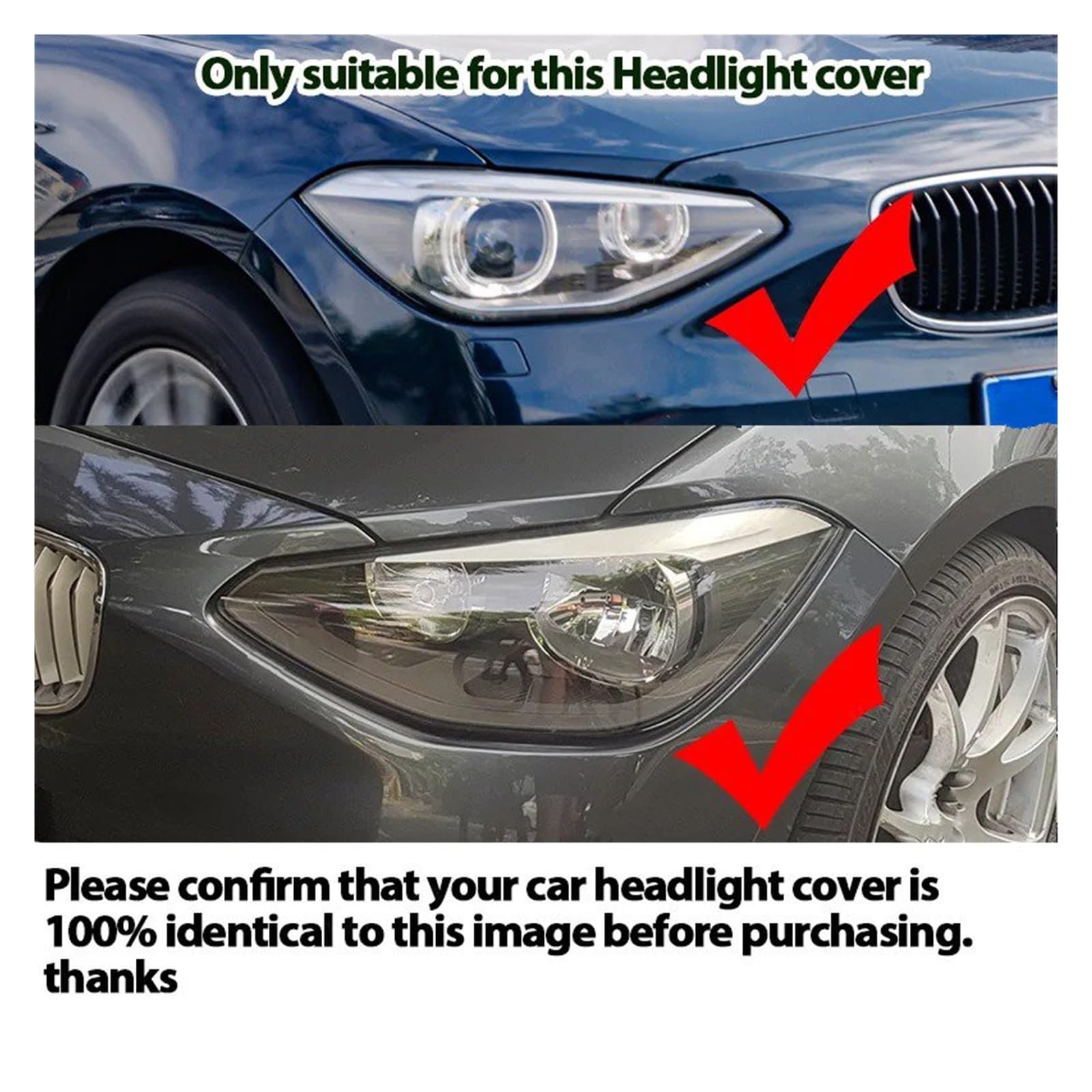 Fanale Proiettore Per BMW Serie 1 F20 F21 Pre-facelift 2012-2014 Copertura Trasparente Per Fari Anteriori, Lenti In Vetro, Coprilampada