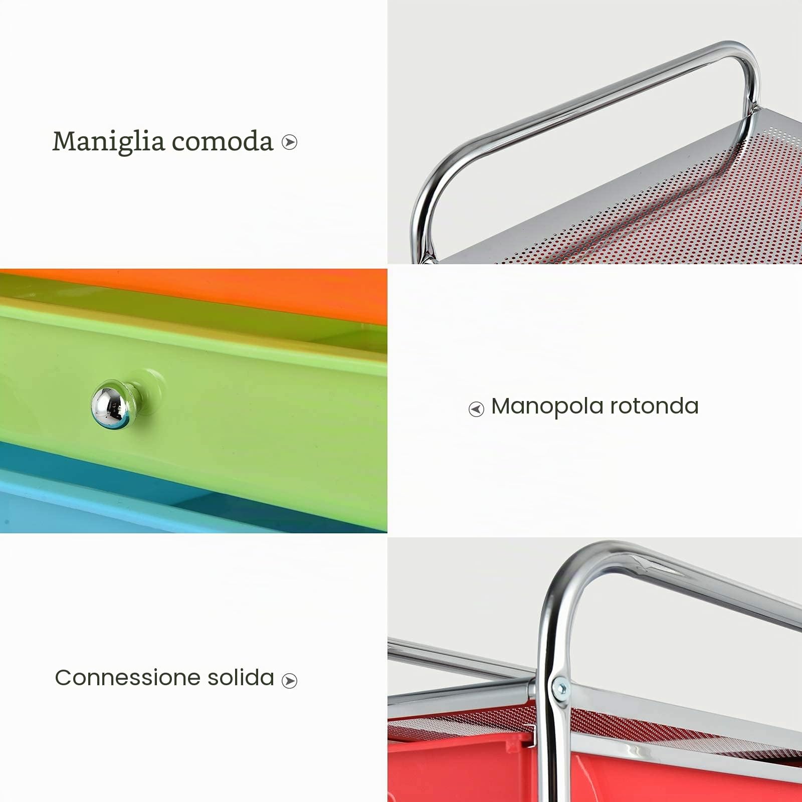 RELAX4LIFE Cassettiera con Ruote, Carrellino Salvaspazio con 10 Cassetti,Trasparente e Bianco,per Casa,86 x 37 x 32,5 cm (multicolore)