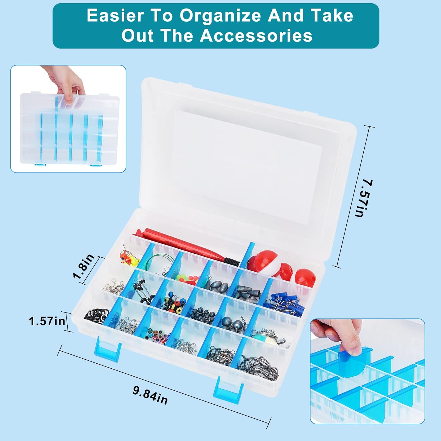 Fishing Lures Tackle Box Bass Kit, Including Animated Lure,Crankbaits,Spinnerbaits,Soft Plastic Worms, Topwater Lures,Hooks,Saltwater & Freshwater Fishing Gear for Bass,Trout, Salmon.