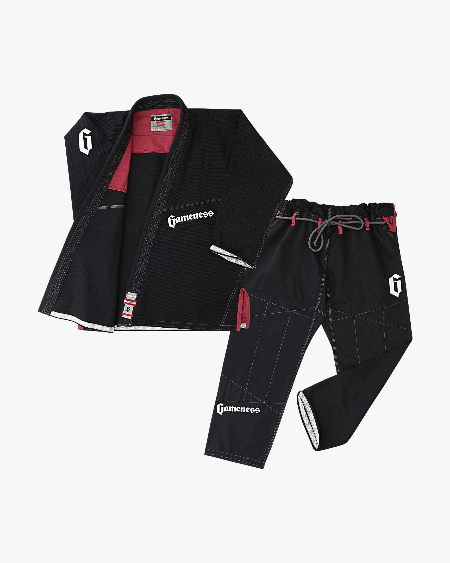 Gameness Male Jiu Jitsu Pearl Gi 2.0 | BJJ Gi Black A2S