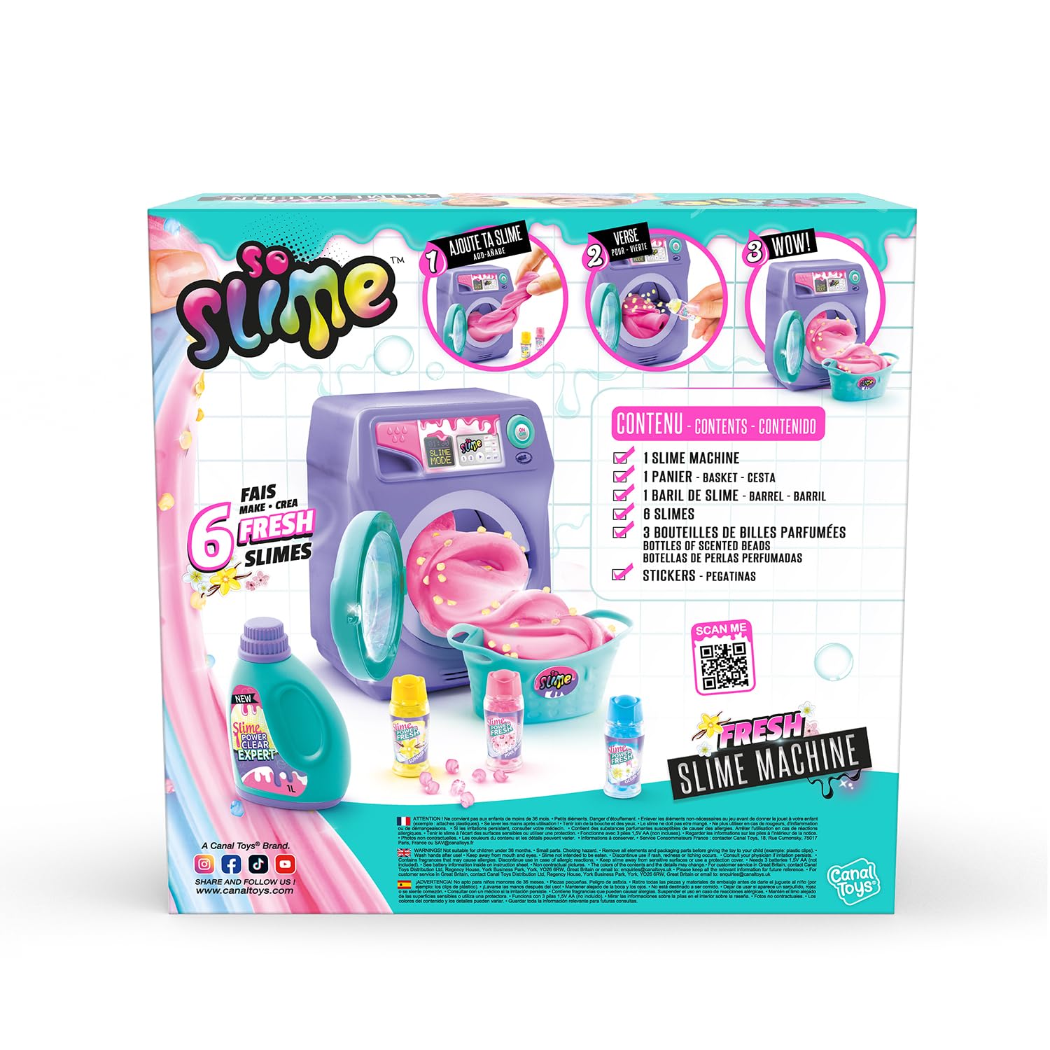 Canal Toys - Pralka Slime-So Fresh-SSC 244, fioletowa
