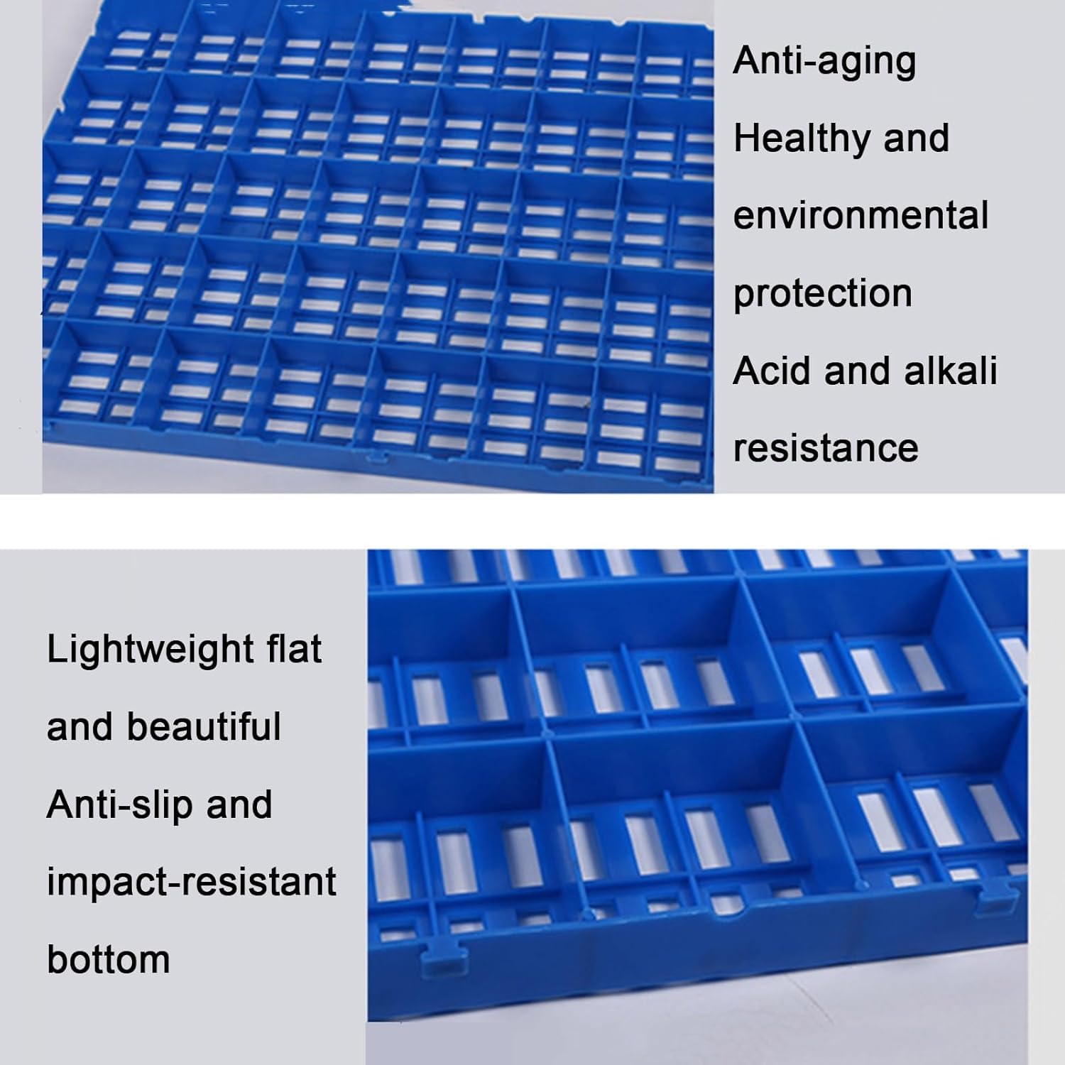 LNNW Plastikowe palety do przechowywania w piwnicy Lekkie palety plastikowe do piwnic, supermarketów, na kemping, łatwe do przenoszenia(30x30x3)