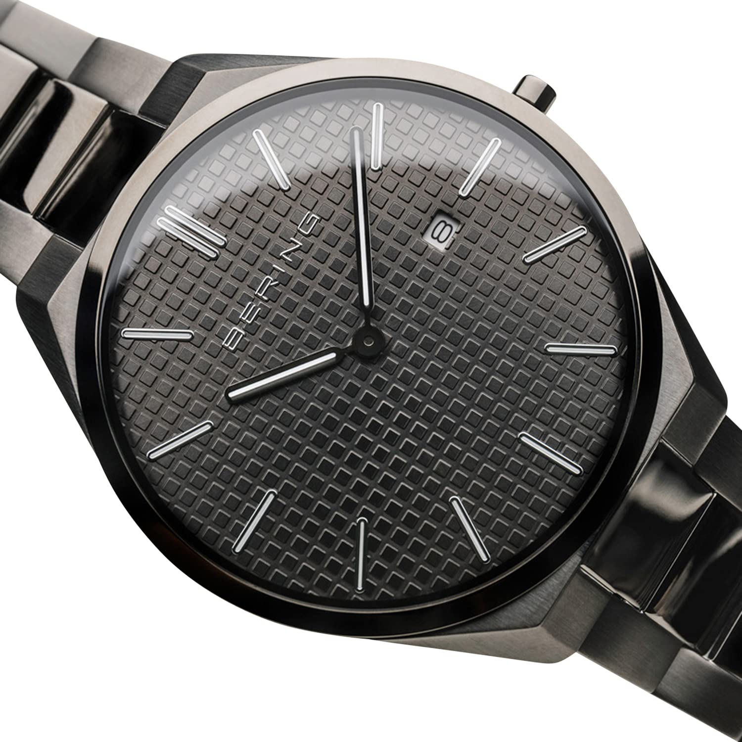 BERING Herren Uhr analog Quarzwerk mit Edelstahlarmband 17240-777