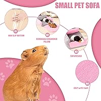 Vista 3 de Sofá para Conejillo de Indias - Sofá para Conejillo de Indias, Almohada Acolchada Removible, Brazos y Respaldo Rellenos, Súper Acogedor, Cama Ideal